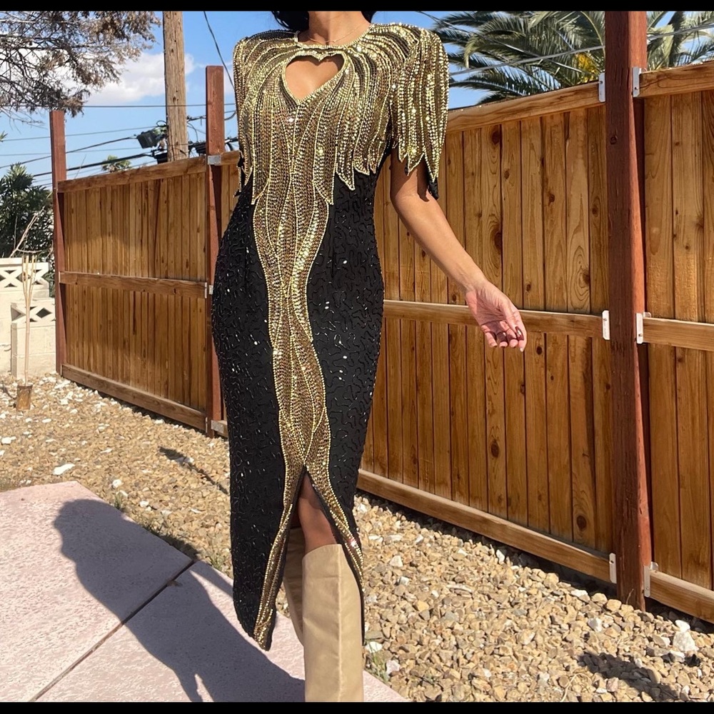 Beautiful vintage embellished sequin gown